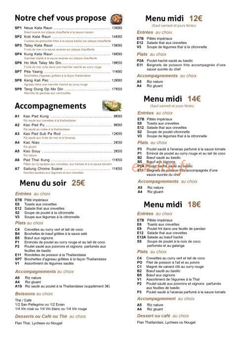 Orchid Thai — carte page 2