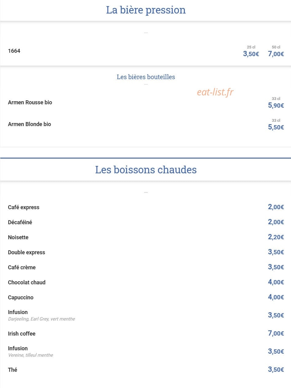 Paris Breizh crêperie — carte page 3