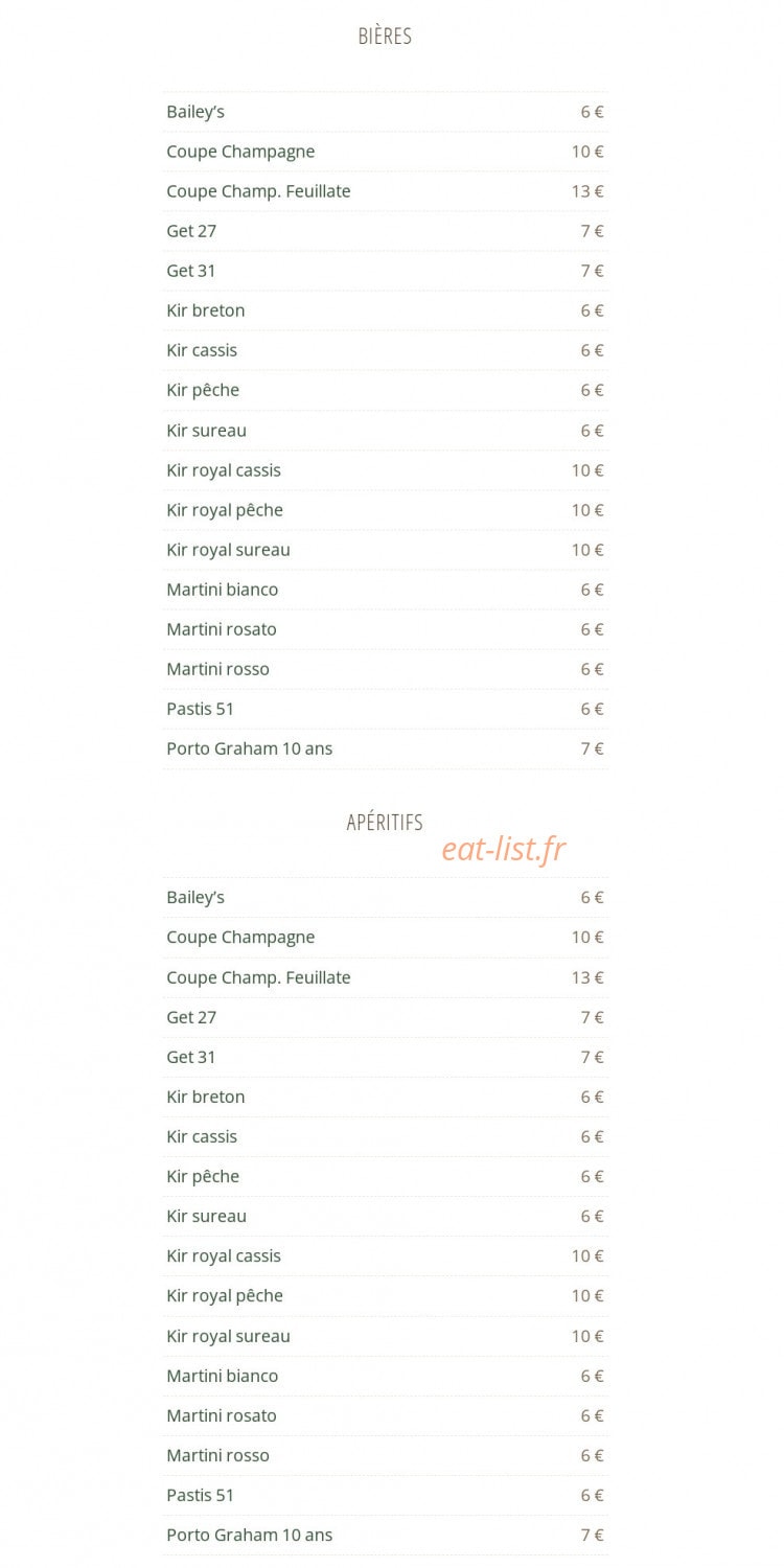 Pavillon Gravelle — carte page 4