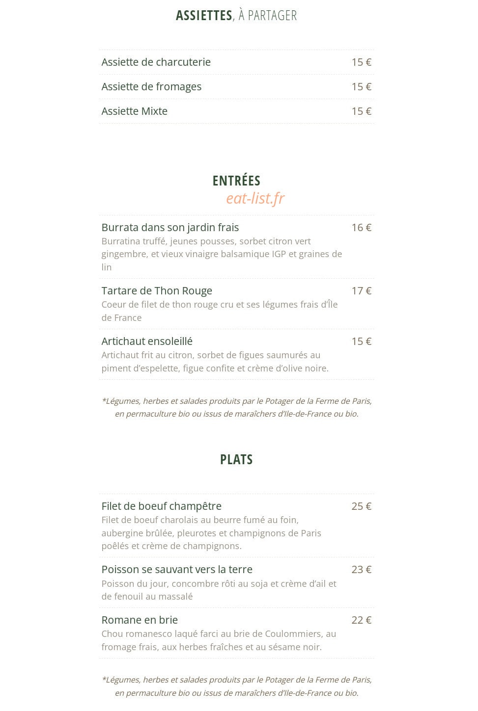 Pavillon Gravelle — carte page 1