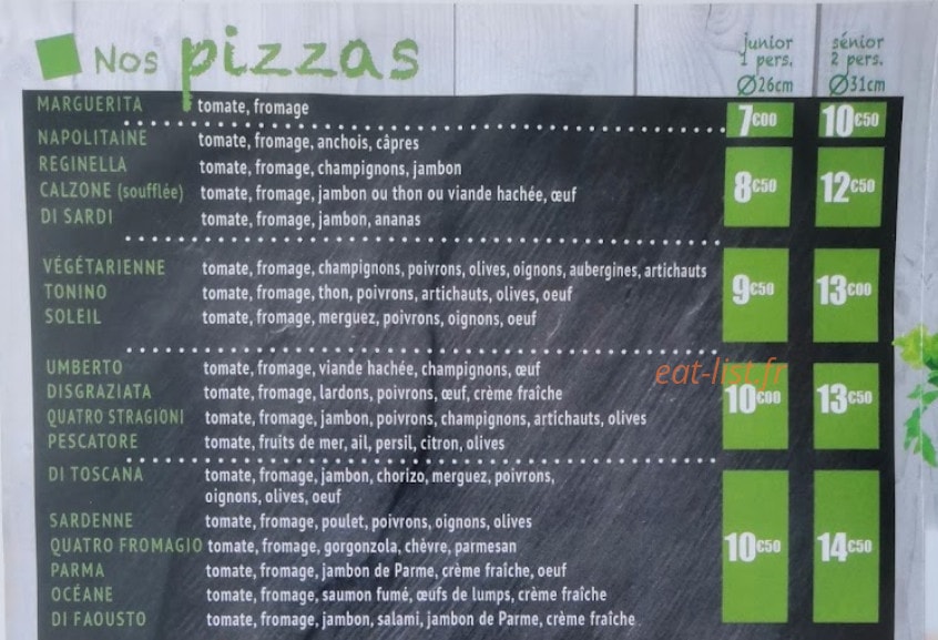 Pizza Di Faousto — carte page 1