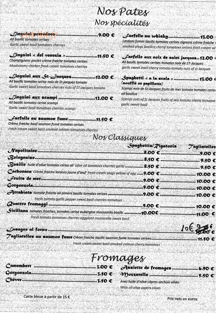 Pizzeria Venezia — carte page 2