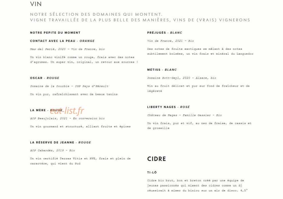Pny Burger — carte page 6