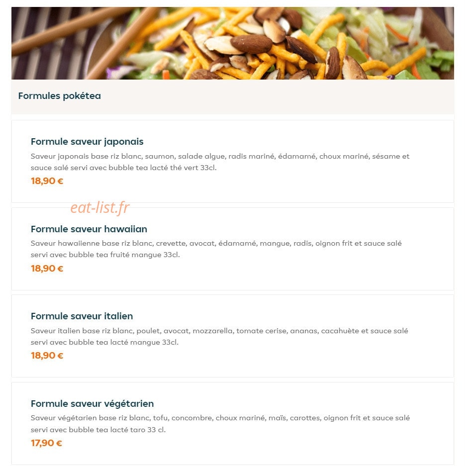 Poketea factory — carte page 1