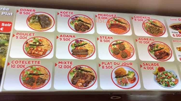 Restaurant Ayasofya — carte page 2