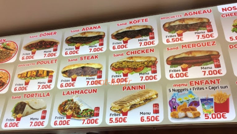 Restaurant Ayasofya — carte page 1