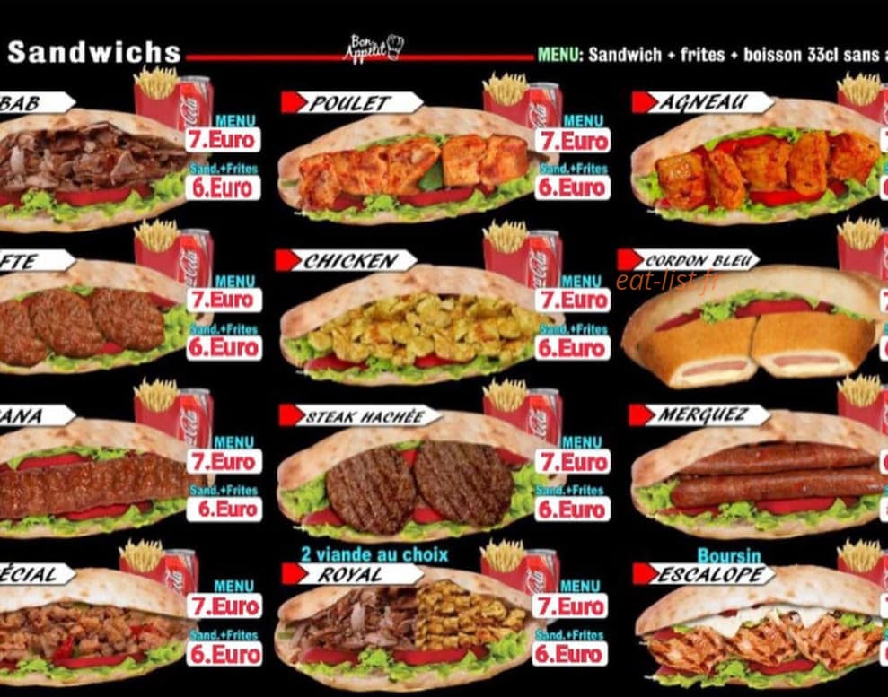 Restaurant Beyaz — carte page 1