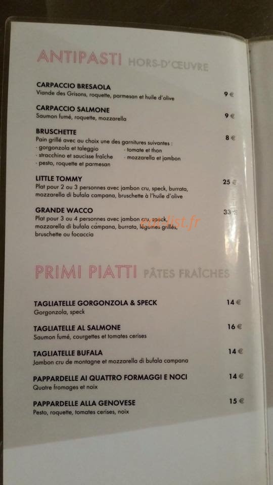 Restaurant Gusto — carte page 3