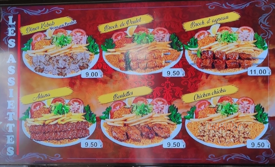 Restaurant Kiraz — carte page 2
