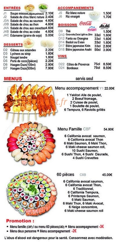 Sakura sushi — carte page 6