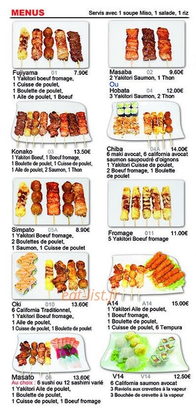 Sakura sushi — carte page 7