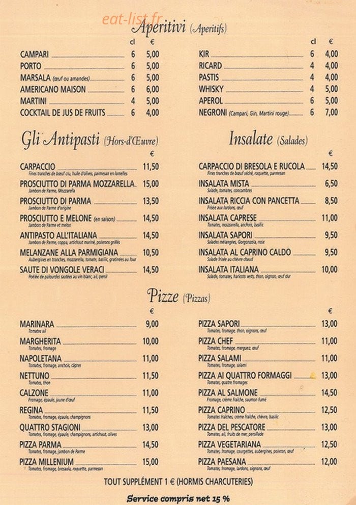 Sapori — carte page 2
