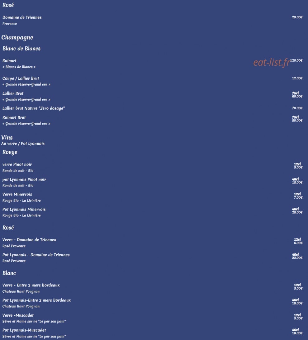 Sea Bar — carte page 6