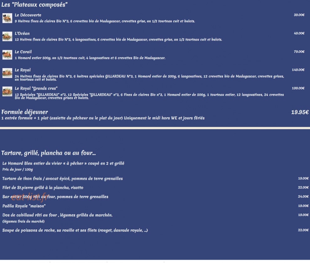 Sea Bar — carte page 3