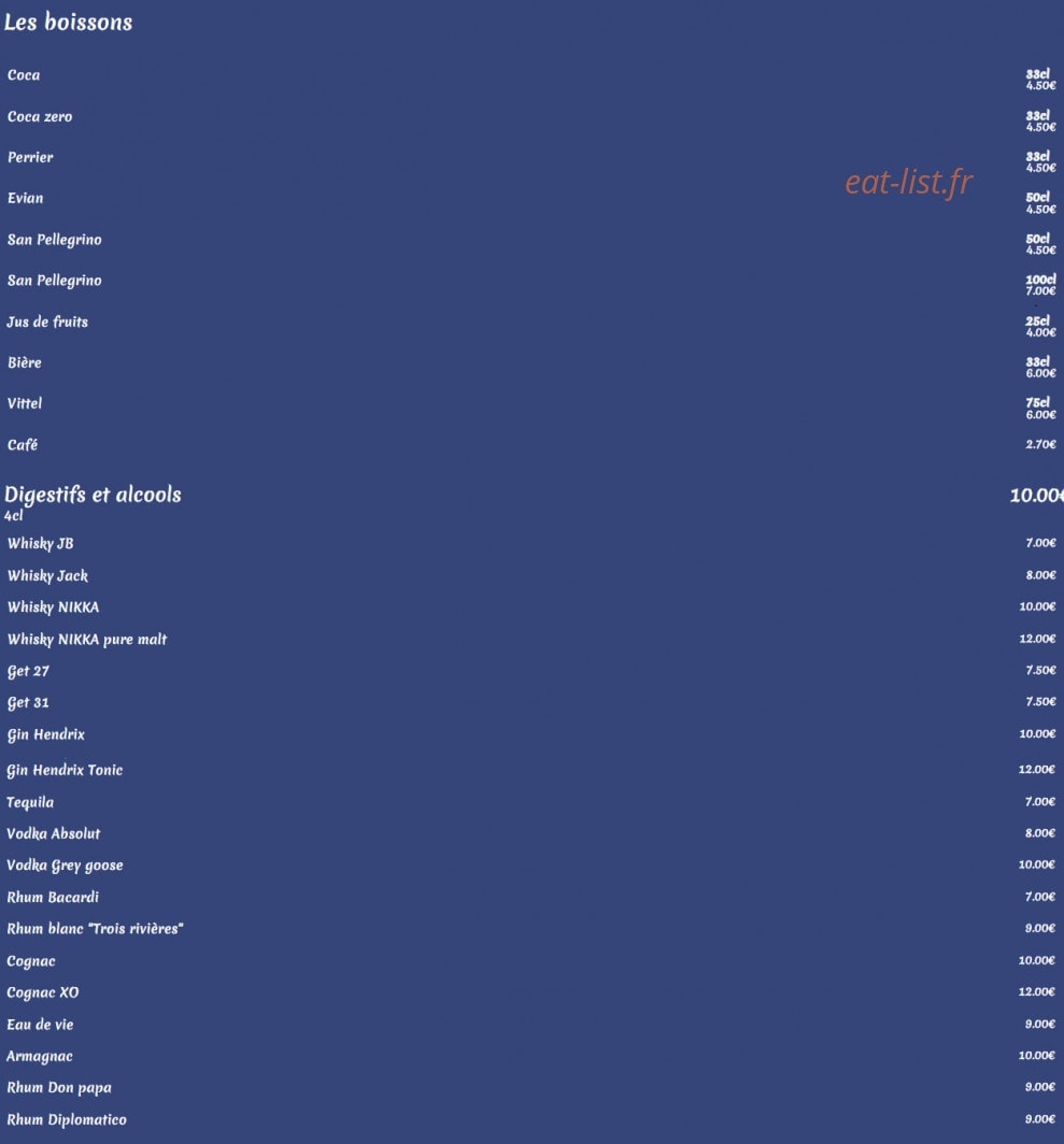 Sea Bar — carte page 4