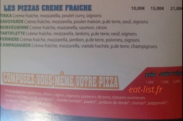 Speed Pizza — carte page 5