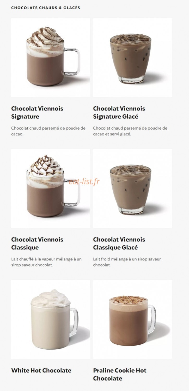 Starbucks Coffee — carte page 22