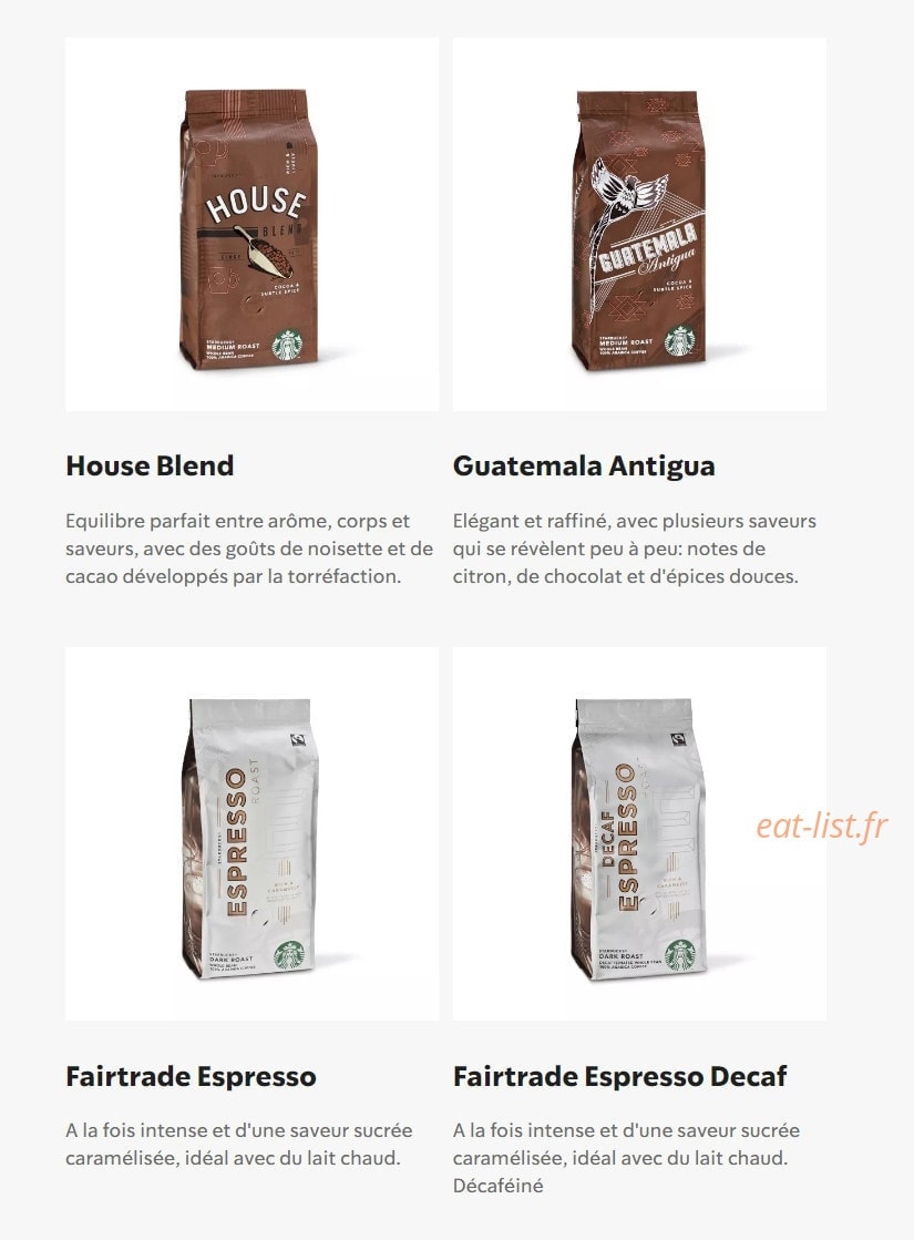 Starbucks Coffee — carte page 14