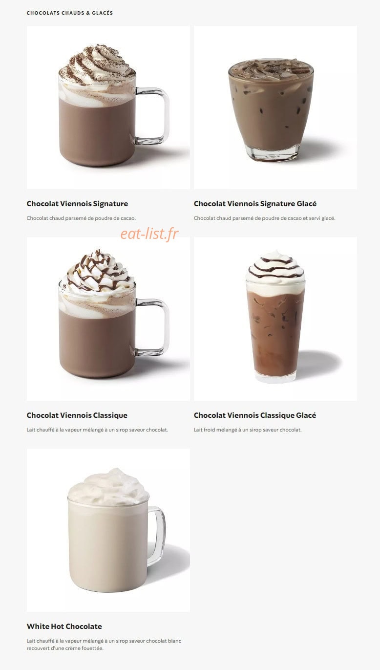 Starbucks Coffee — carte page 5