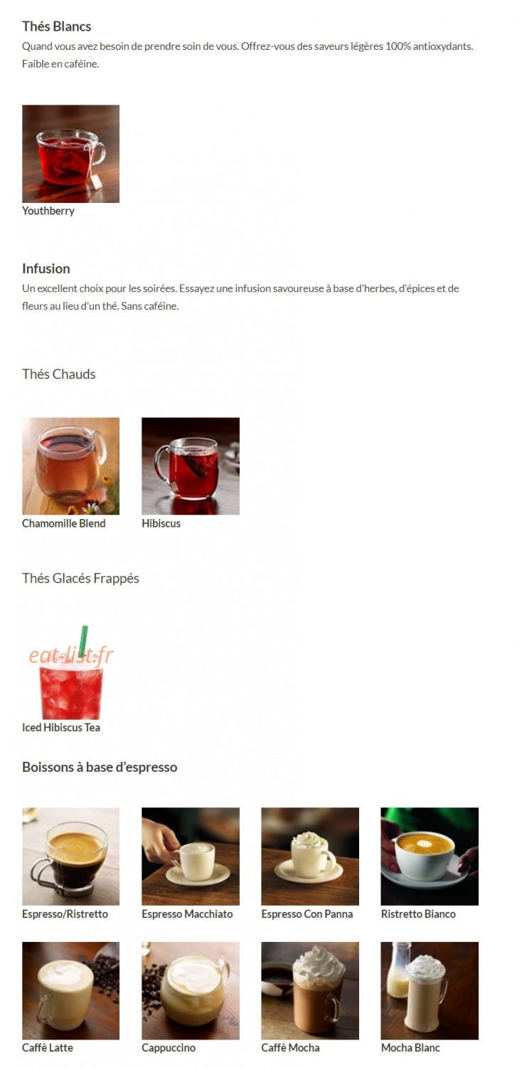 Starbucks — carte page 3
