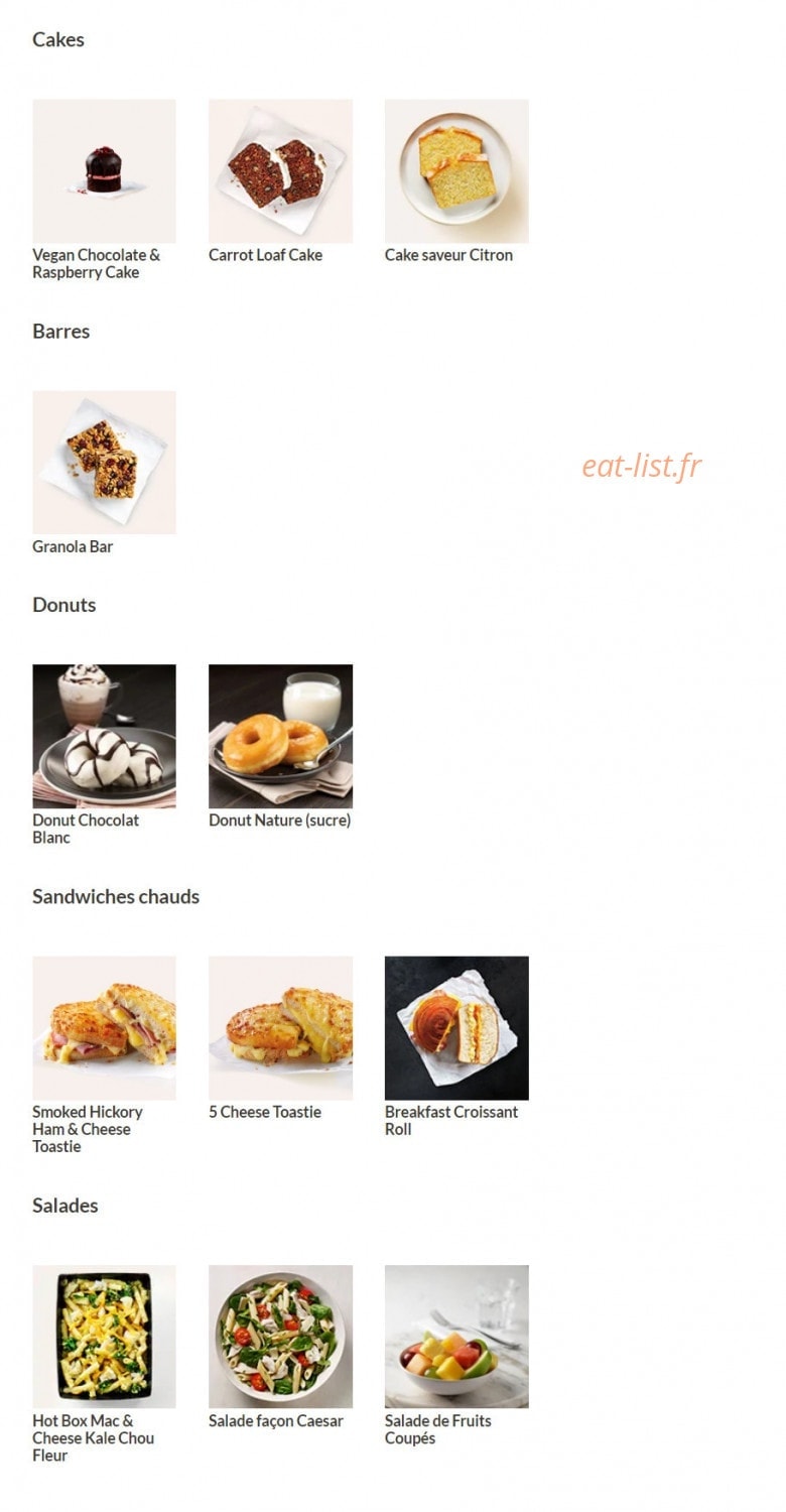 Starbucks — carte page 7