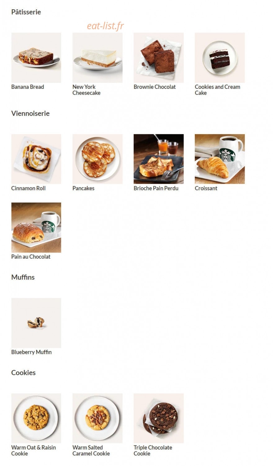 Starbucks — carte page 6