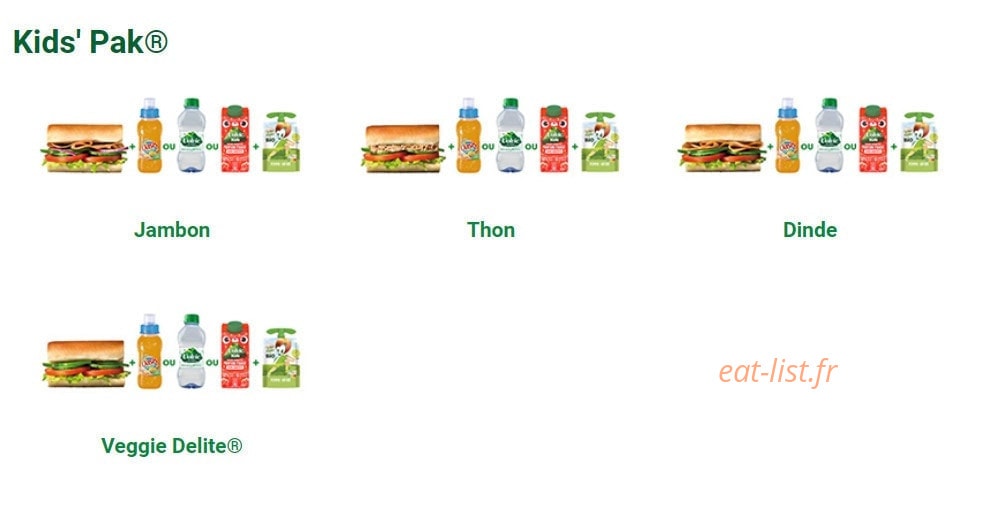 Subway — carte page 4