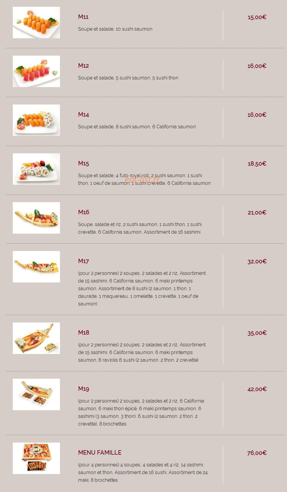 Sushi Maydo — carte page 12