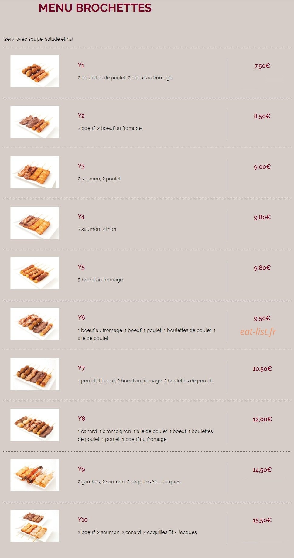 Sushi Maydo — carte page 3