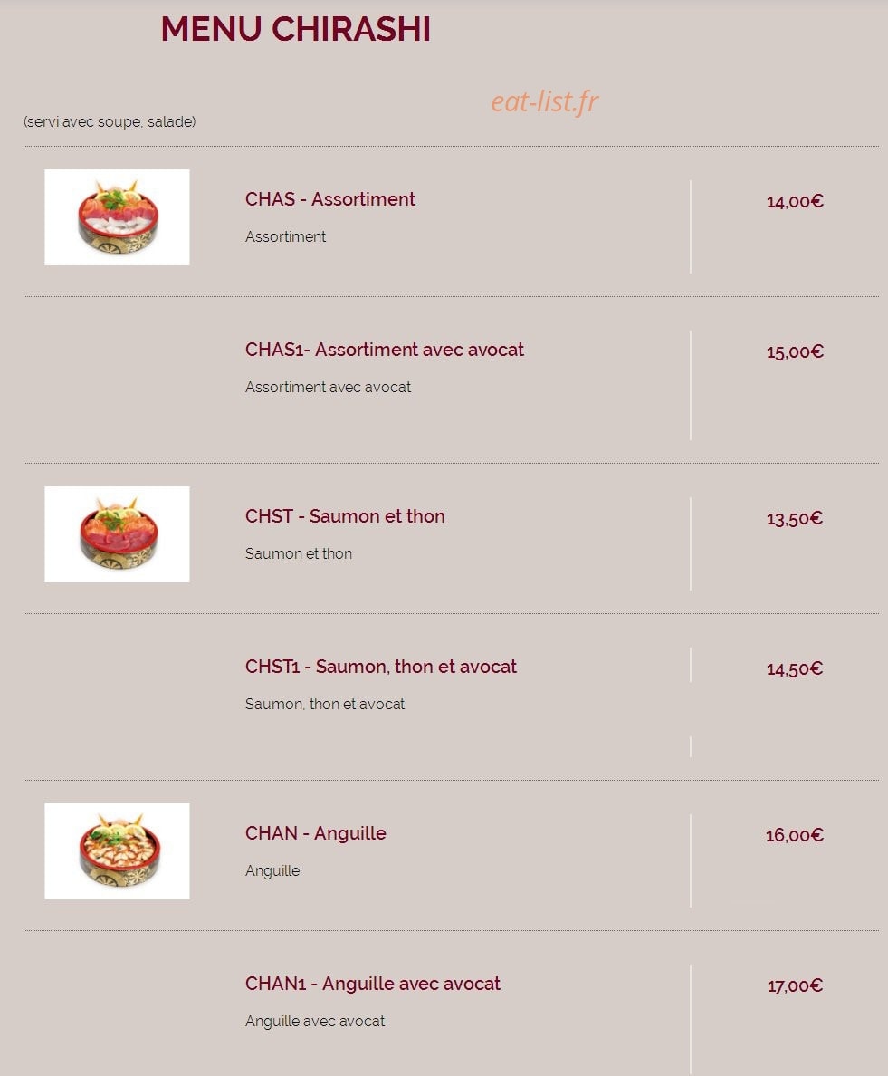 Sushi Maydo — carte page 8