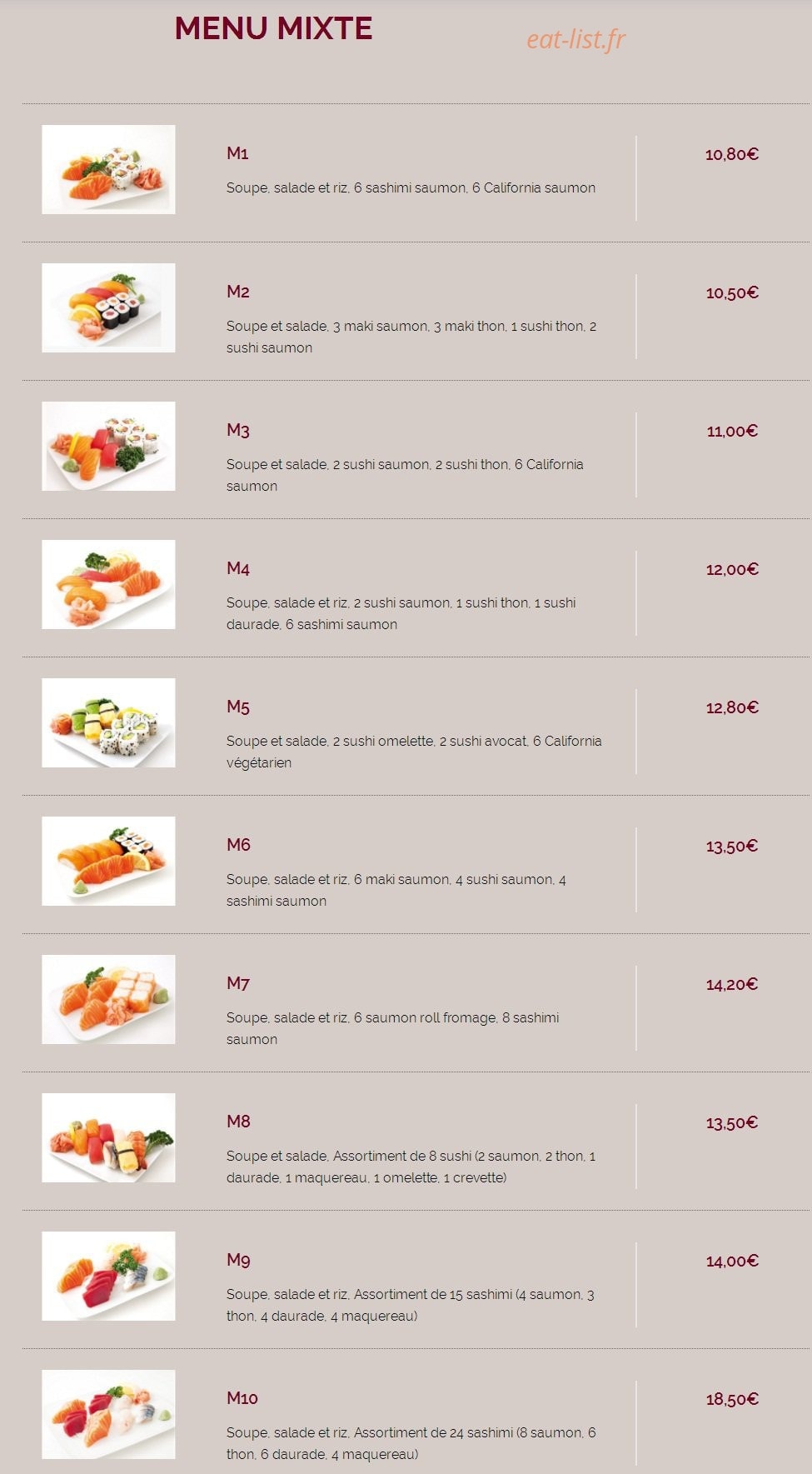 Sushi Maydo — carte page 11