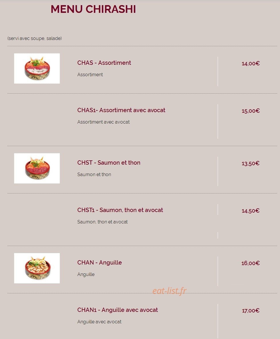Sushi Maydo — carte page 9