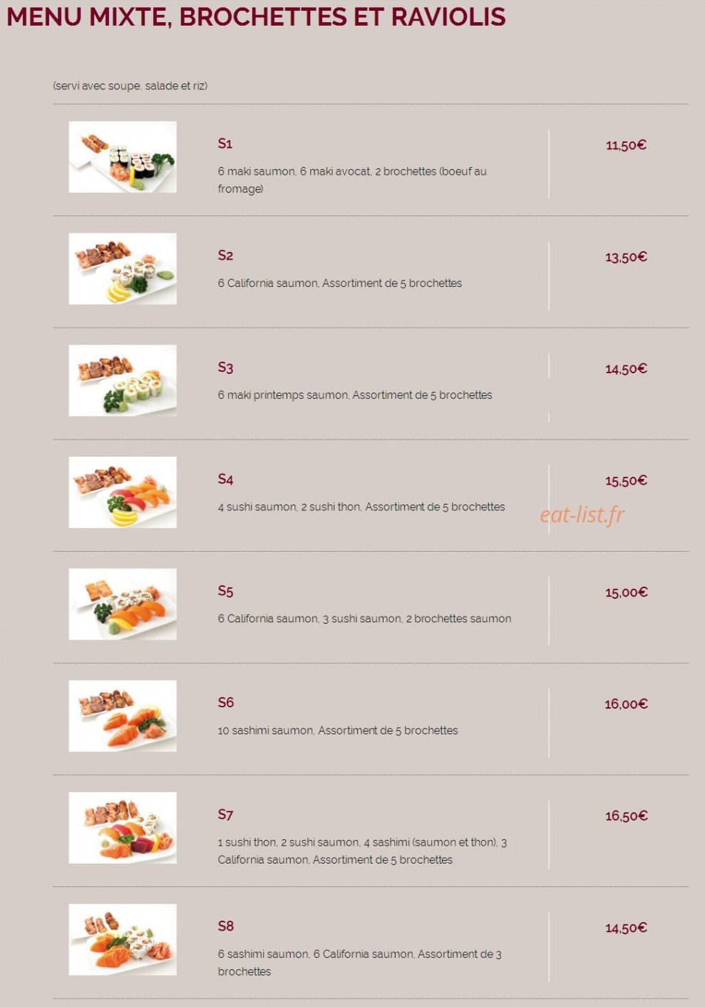 Sushi Maydo — carte page 4
