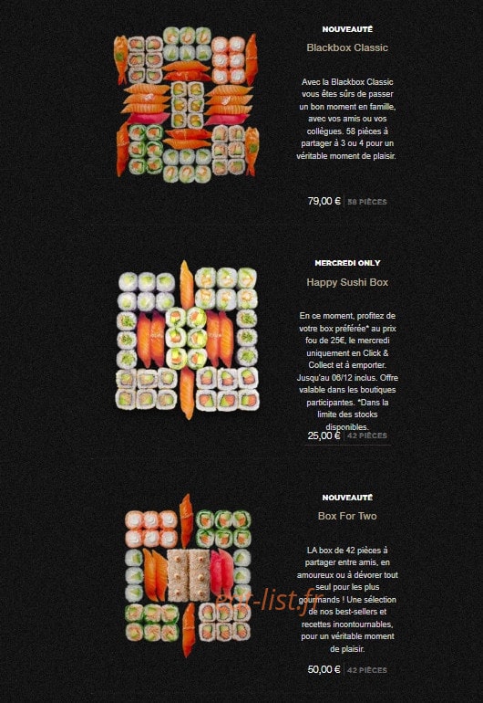 Sushi Shop — carte page 8