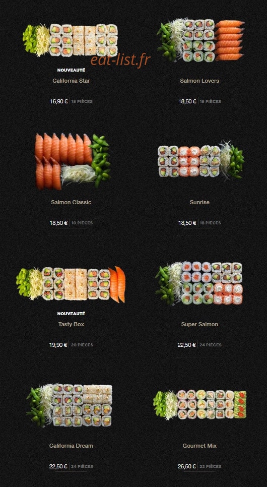 Sushi Shop — carte page 5
