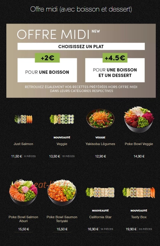 Sushi Shop — carte page 10
