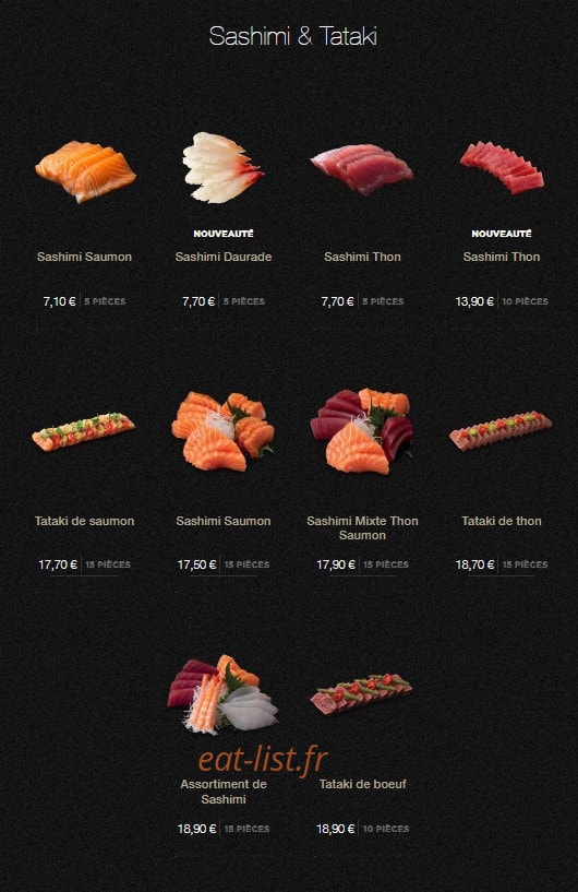 Sushi Shop — carte page 23