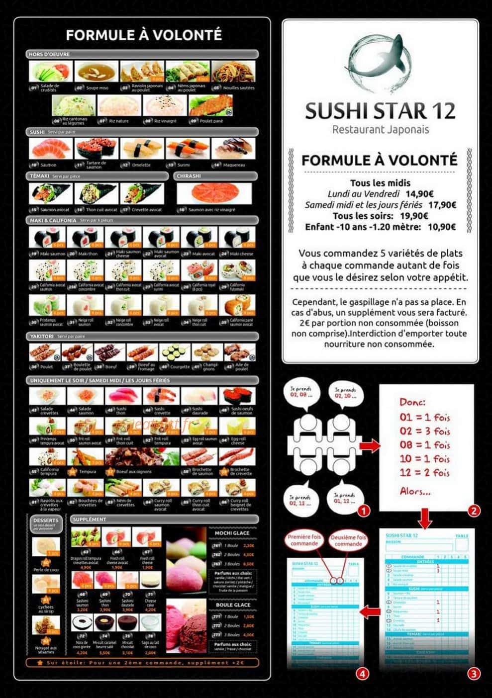 Sushi Star — carte page 18