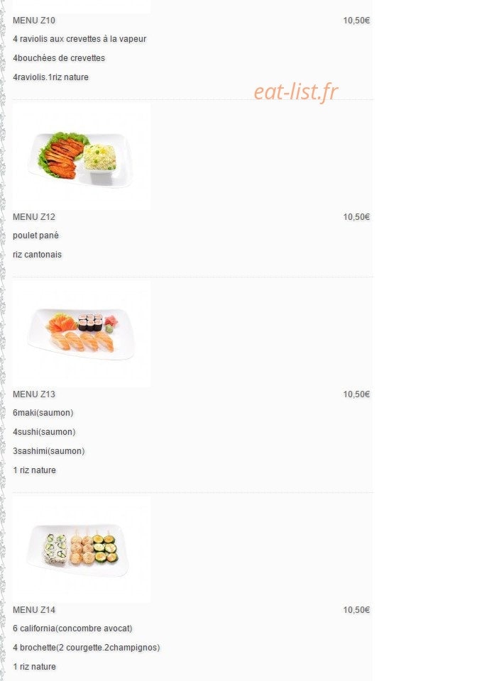 Sushi Star — carte page 6