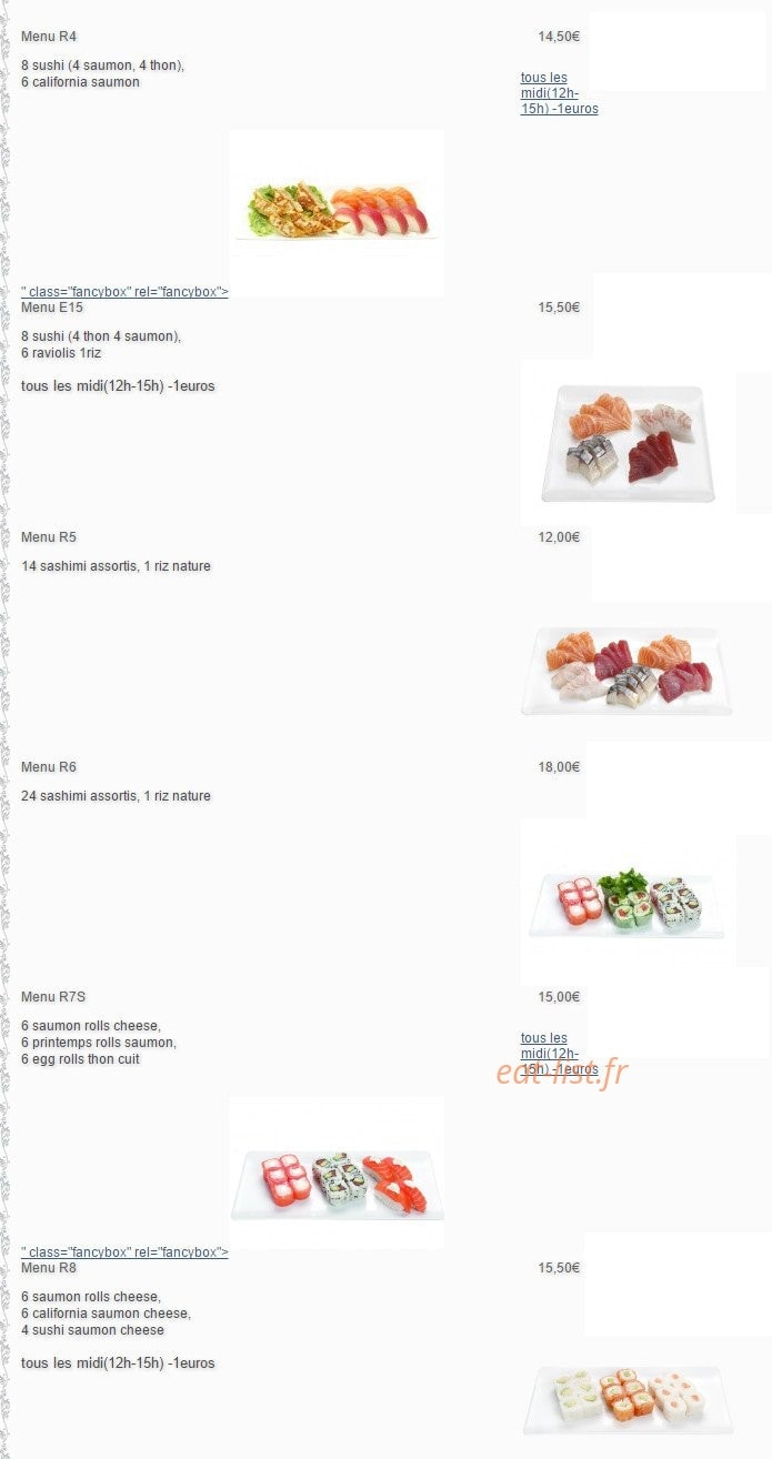 Sushi Star — carte page 12