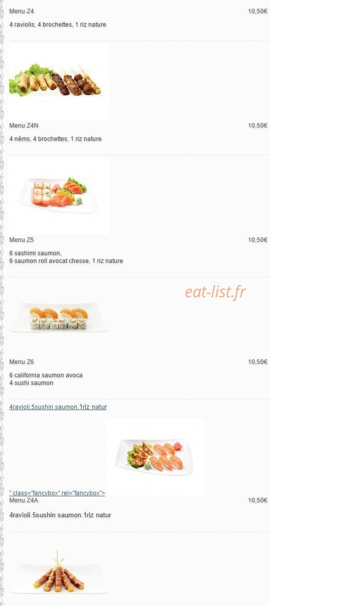Sushi Star — carte page 4