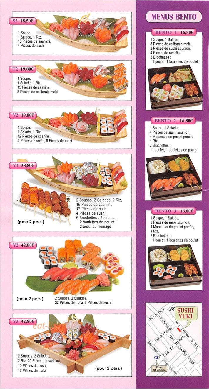 Sushi yuki — carte page 5