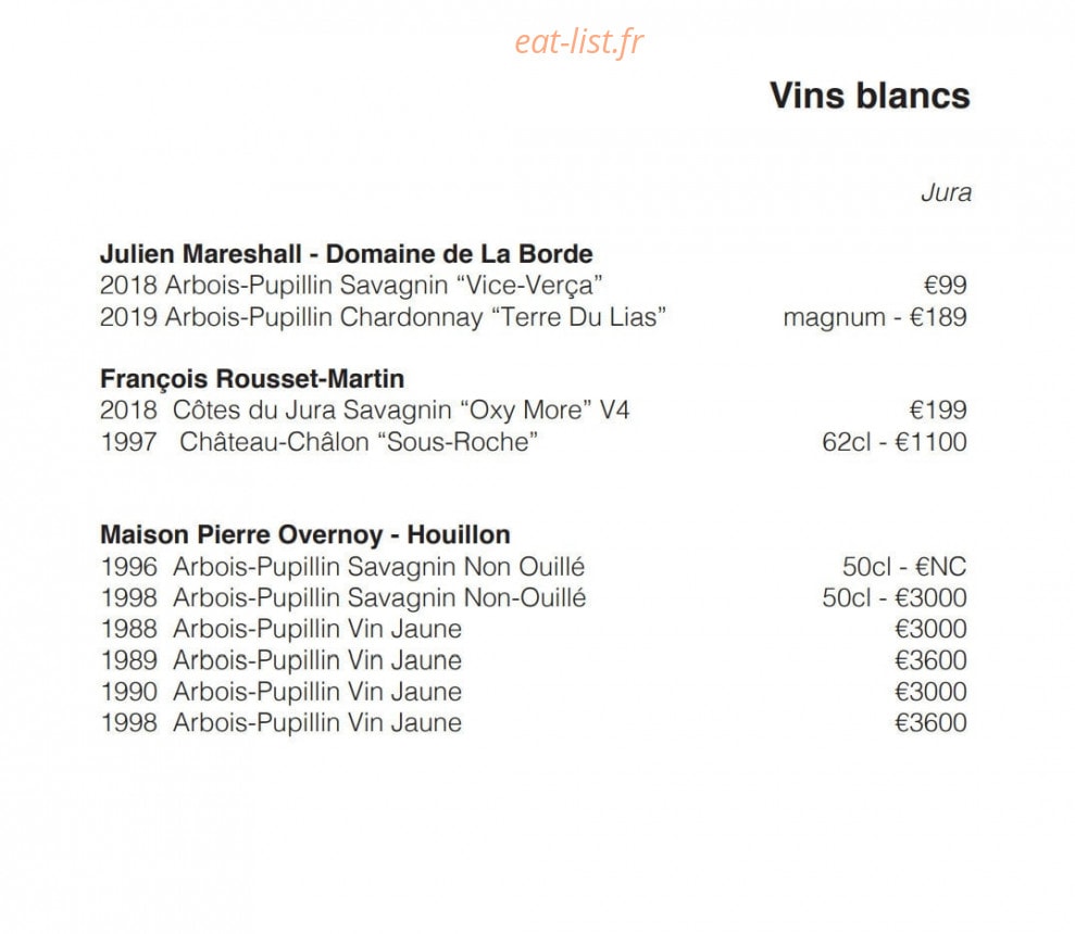 Table — carte page 11