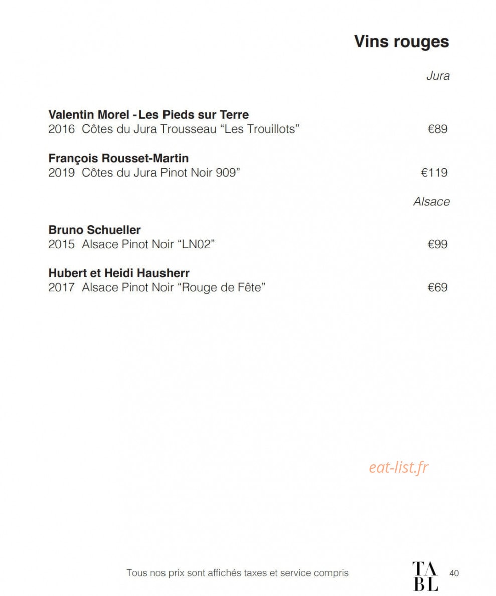 Table — carte page 27