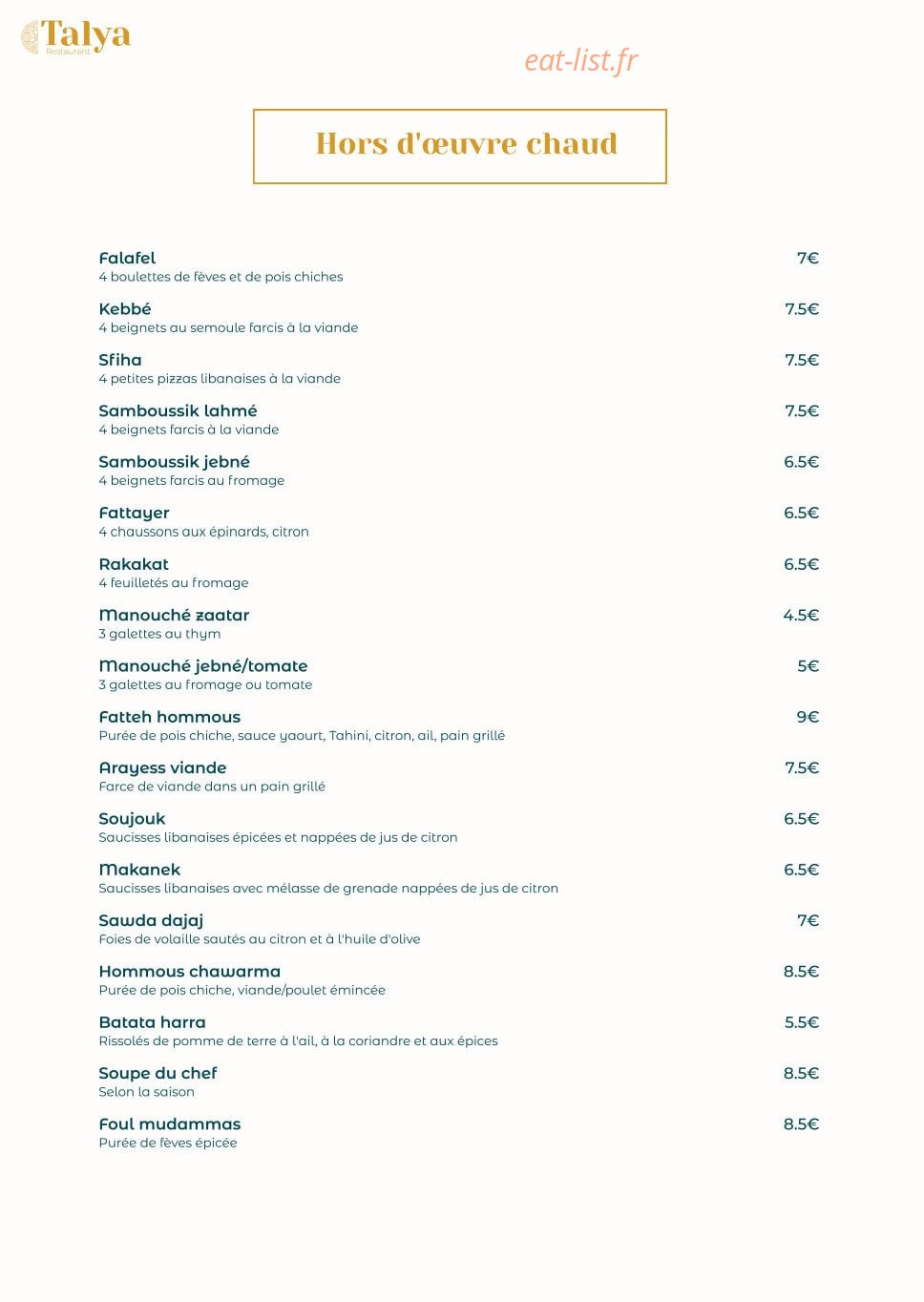Talya — carte page 3