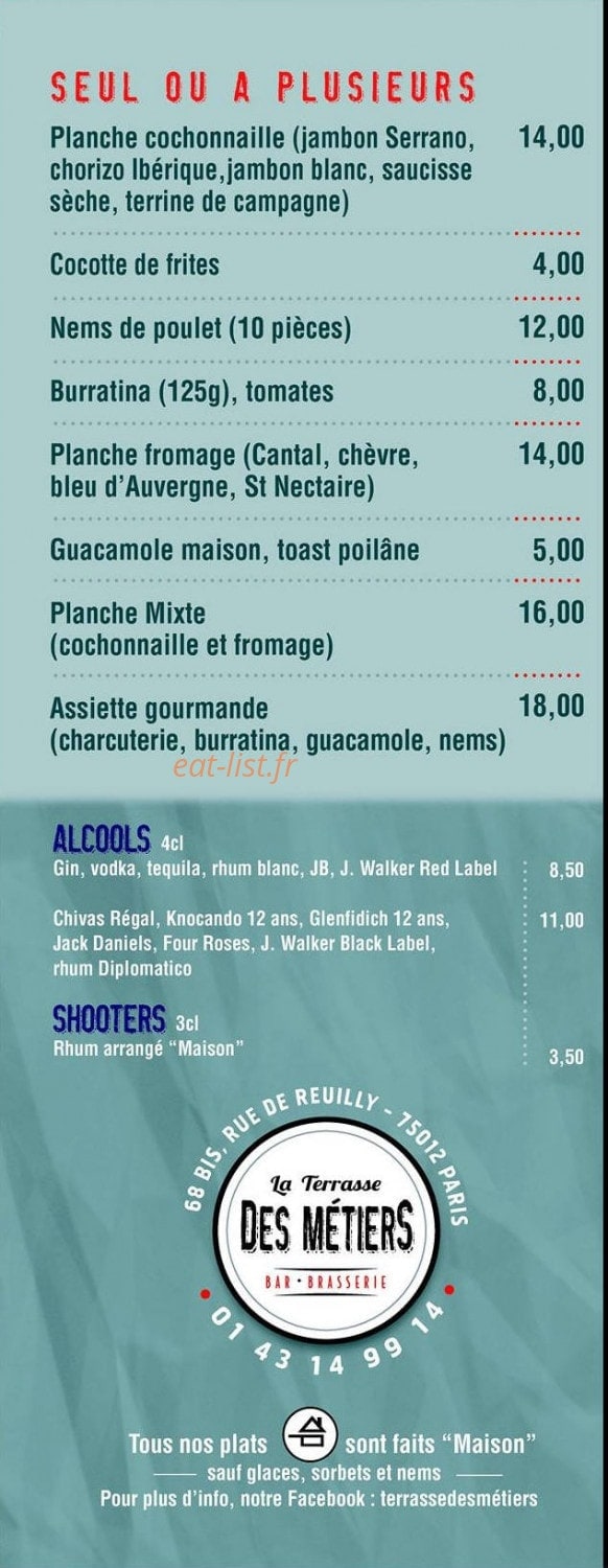 Terrasse des Metiers — carte page 4