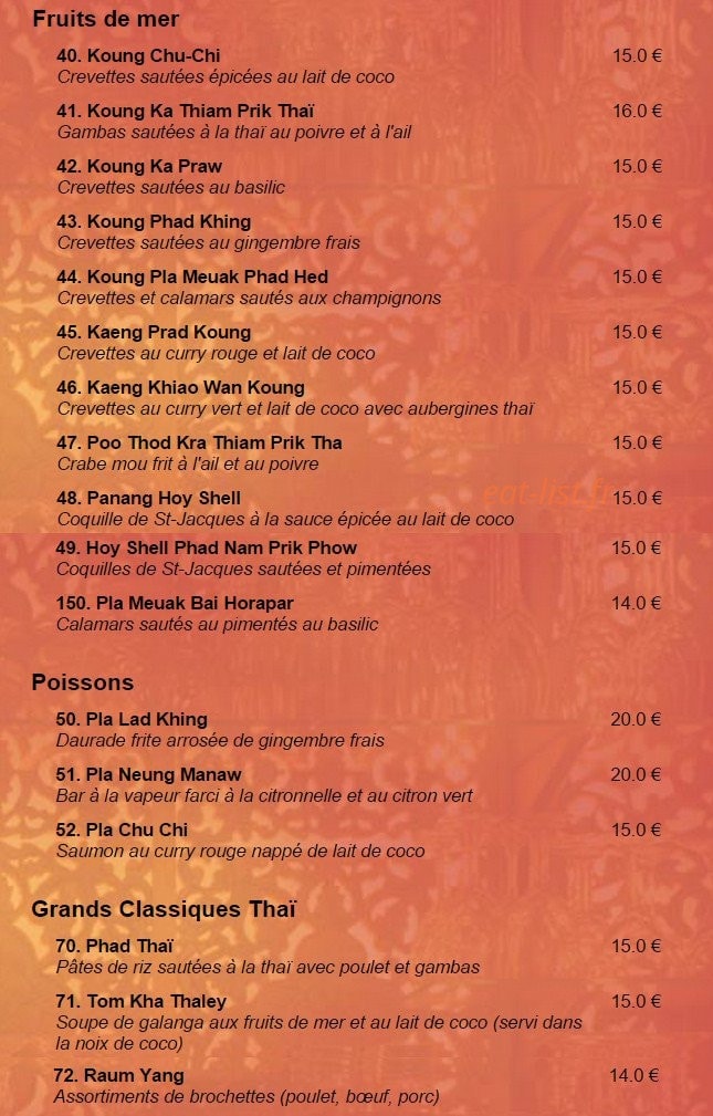 Thai Time — carte page 4