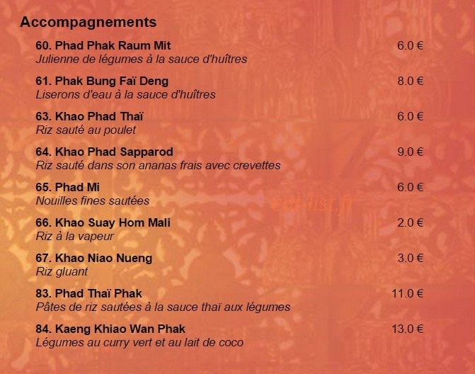 Thai Time — carte page 5