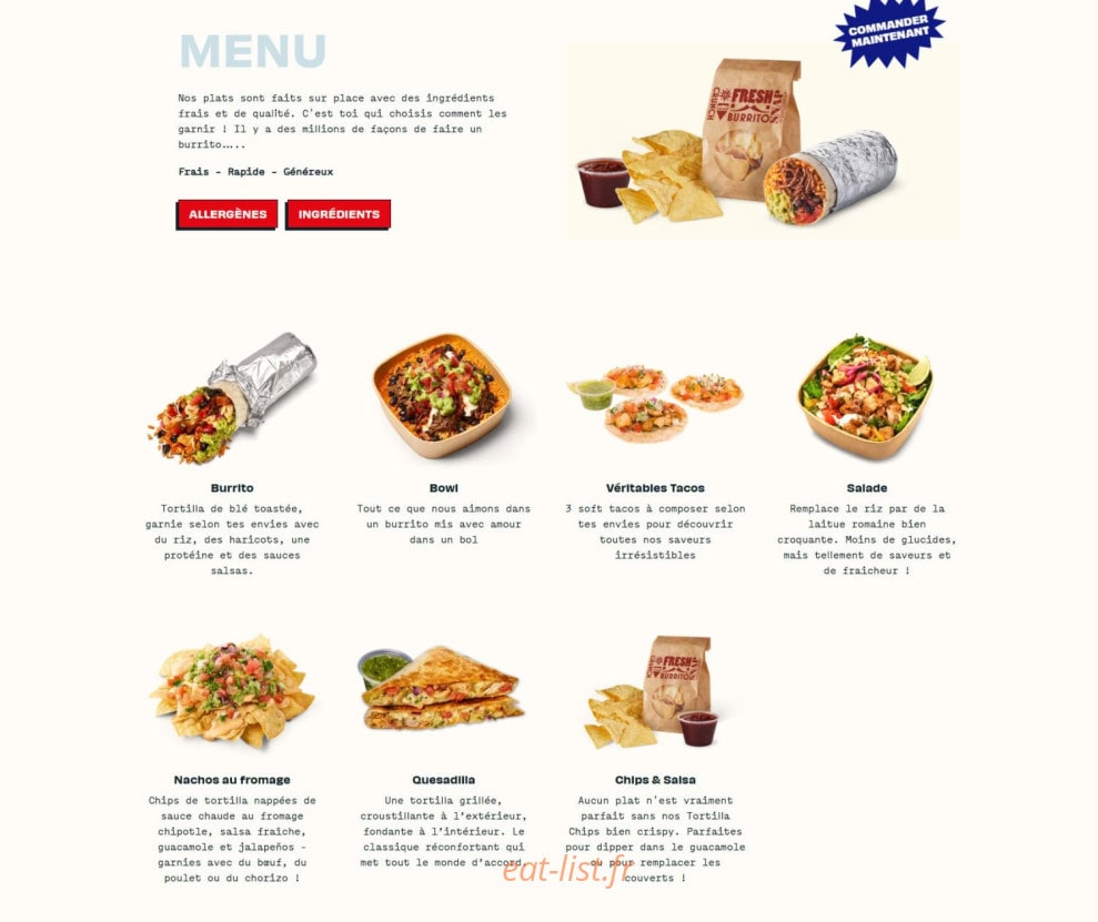 Tortilla — carte page 1