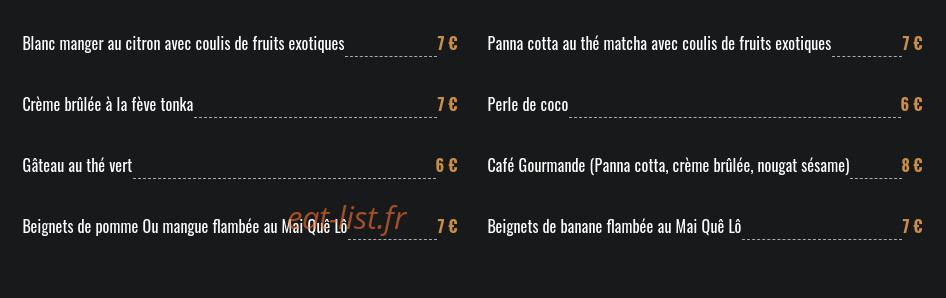 Trois Crabes — carte page 4